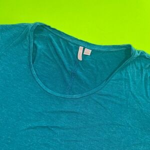 Est‎ 1946 Women Teal Blue Scoop Neck 3/4 Sleeve Jersey Knit Top Plus Size 18/20W